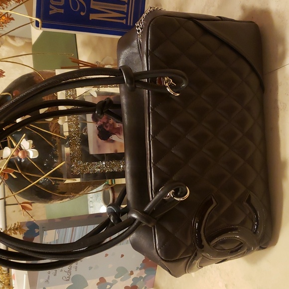 Chanel Cambon Bowling  Shoulder Bag Brown....like new - Picture 2 of 10